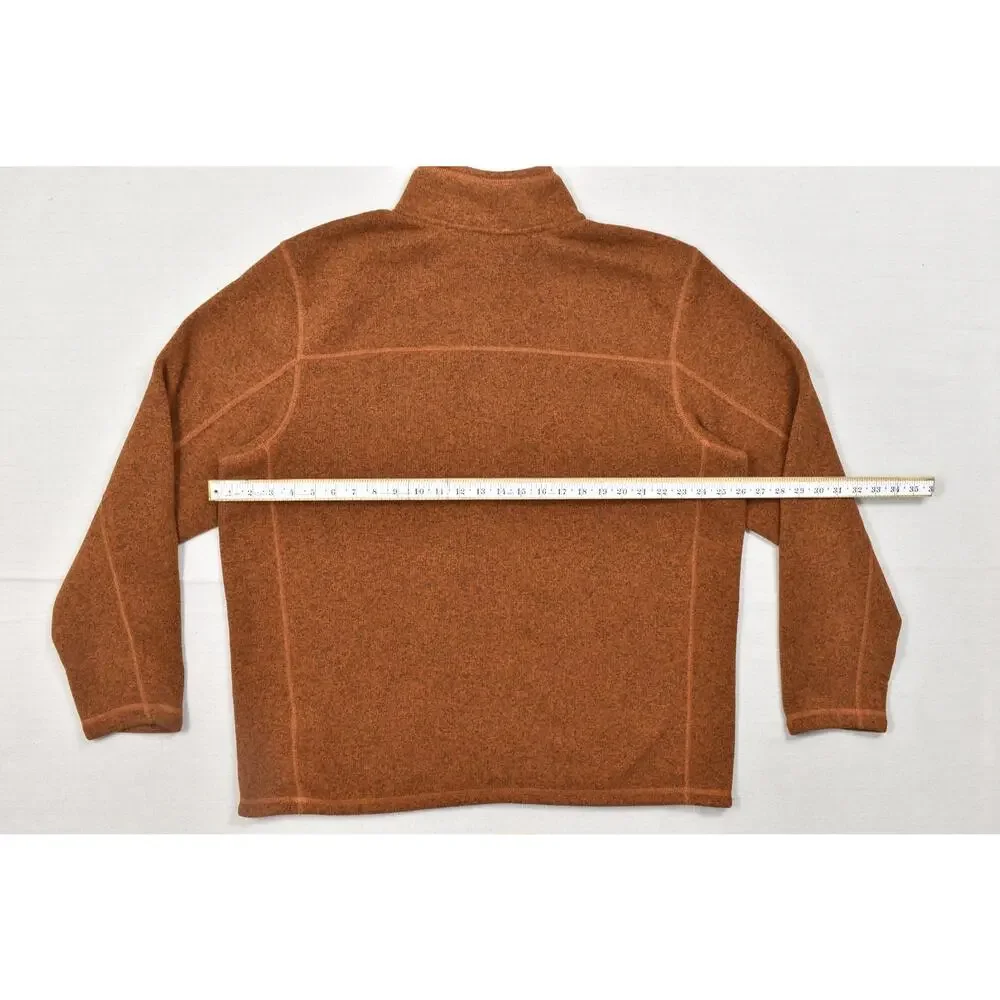 The North Face Men XXL Gordon Lyons Quarter Zip Fleece Sweater Pullover Brown Or